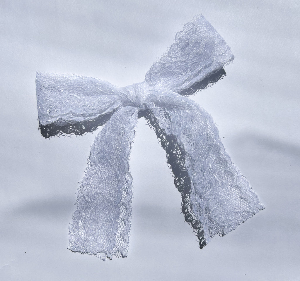 White Lace Bow