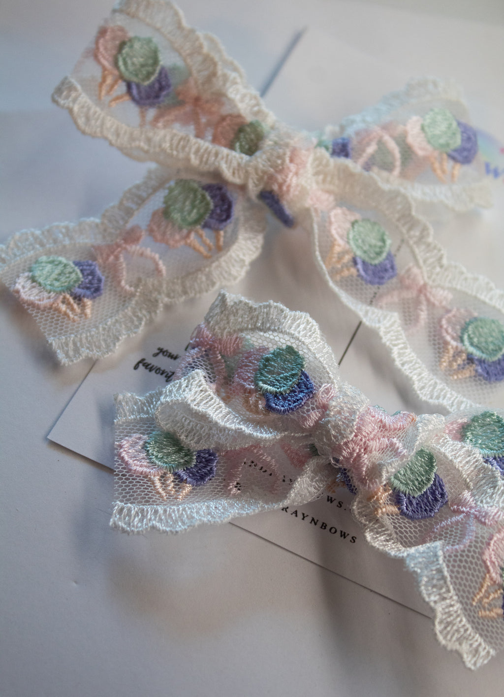 Cotton Candy Lace Bow