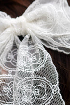 Teddy Bear Lace Bow