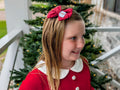 Santa Hand-Embroidered 4” Bow