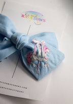 Carousel Embroidered 4” Bow