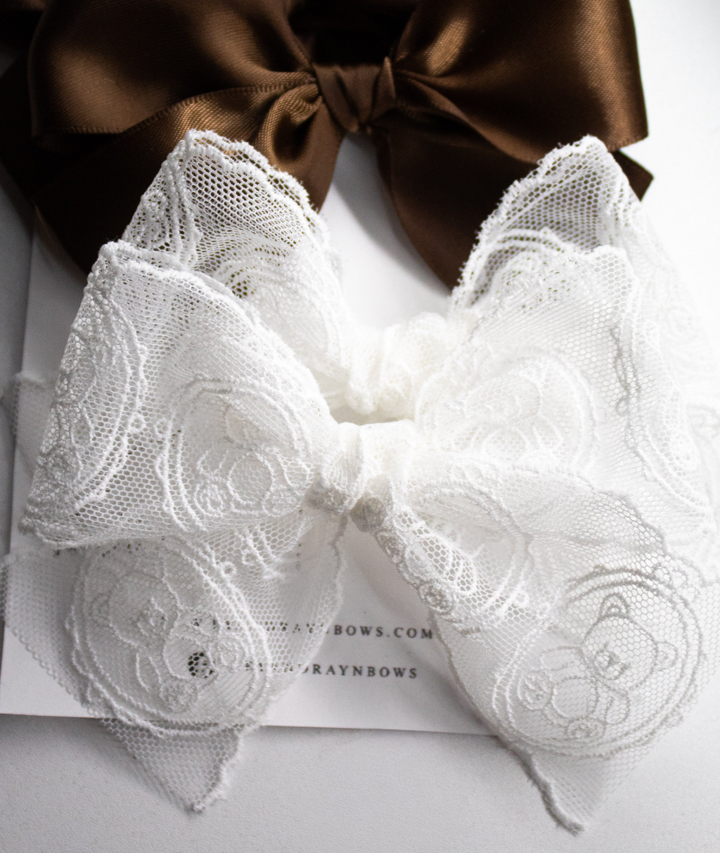 Teddy Bear Lace Bow