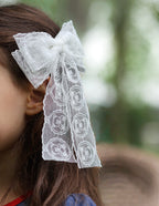 Teddy Bear Lace Bow