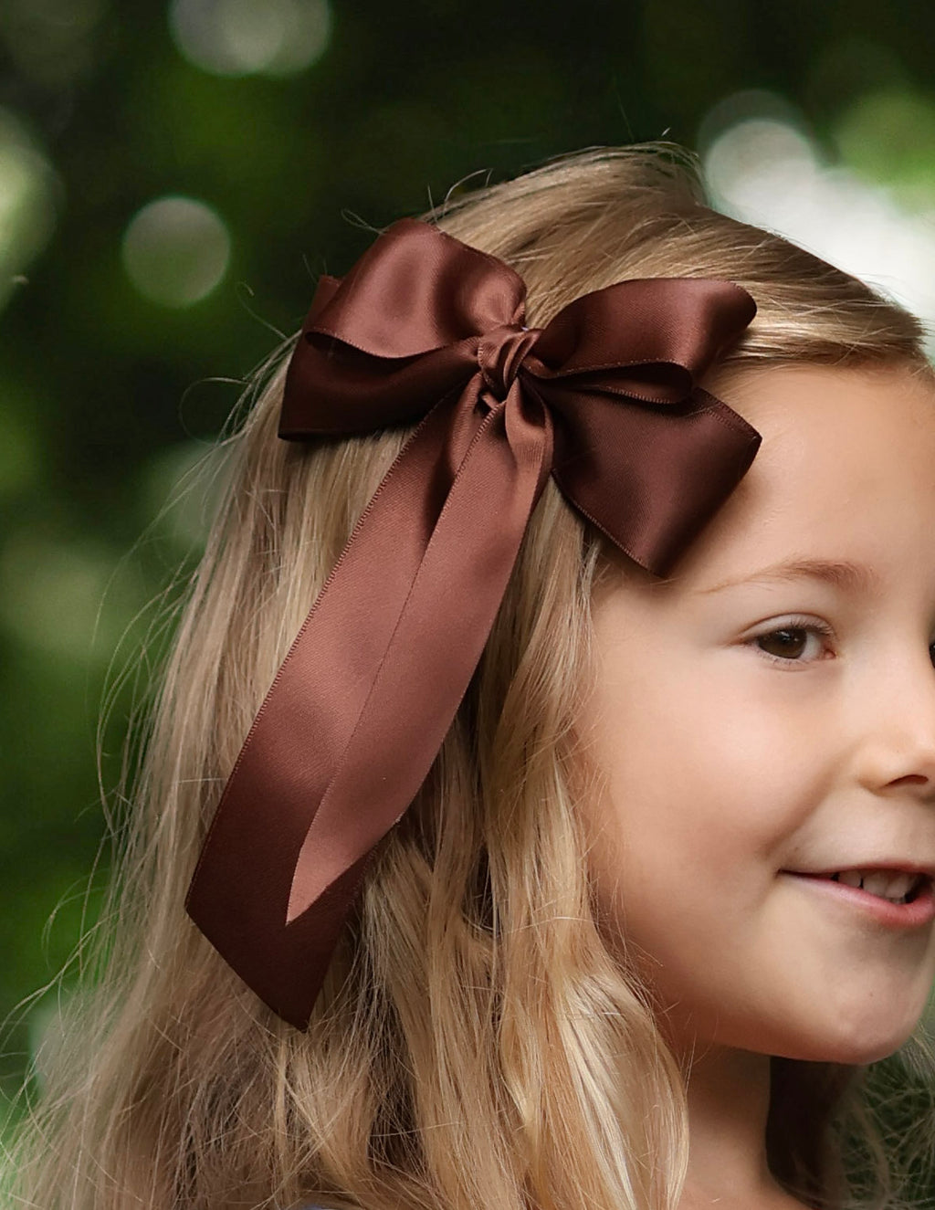 Brown Satin Bow