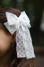 Teddy Bear Lace Bow