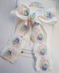 Cotton Candy Lace Bow