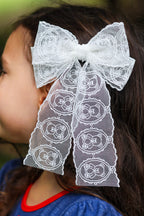 Teddy Bear Lace Bow
