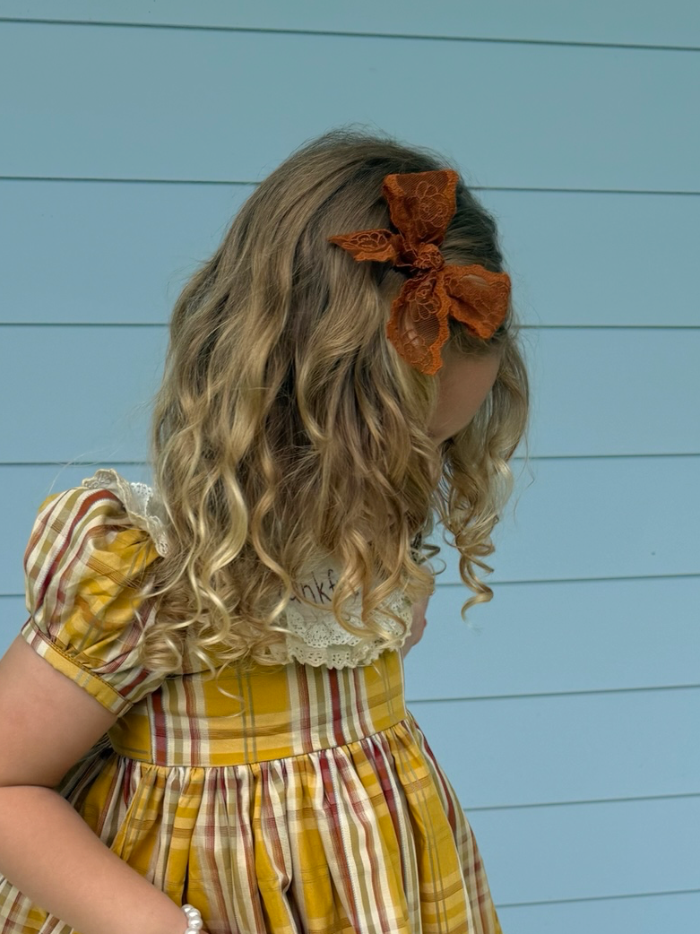 Lace Bows : Turkey & Sunflower (TAT 3-5 weeks)