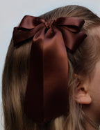 Brown Satin Bow