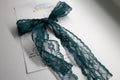 Teal Lace Bow