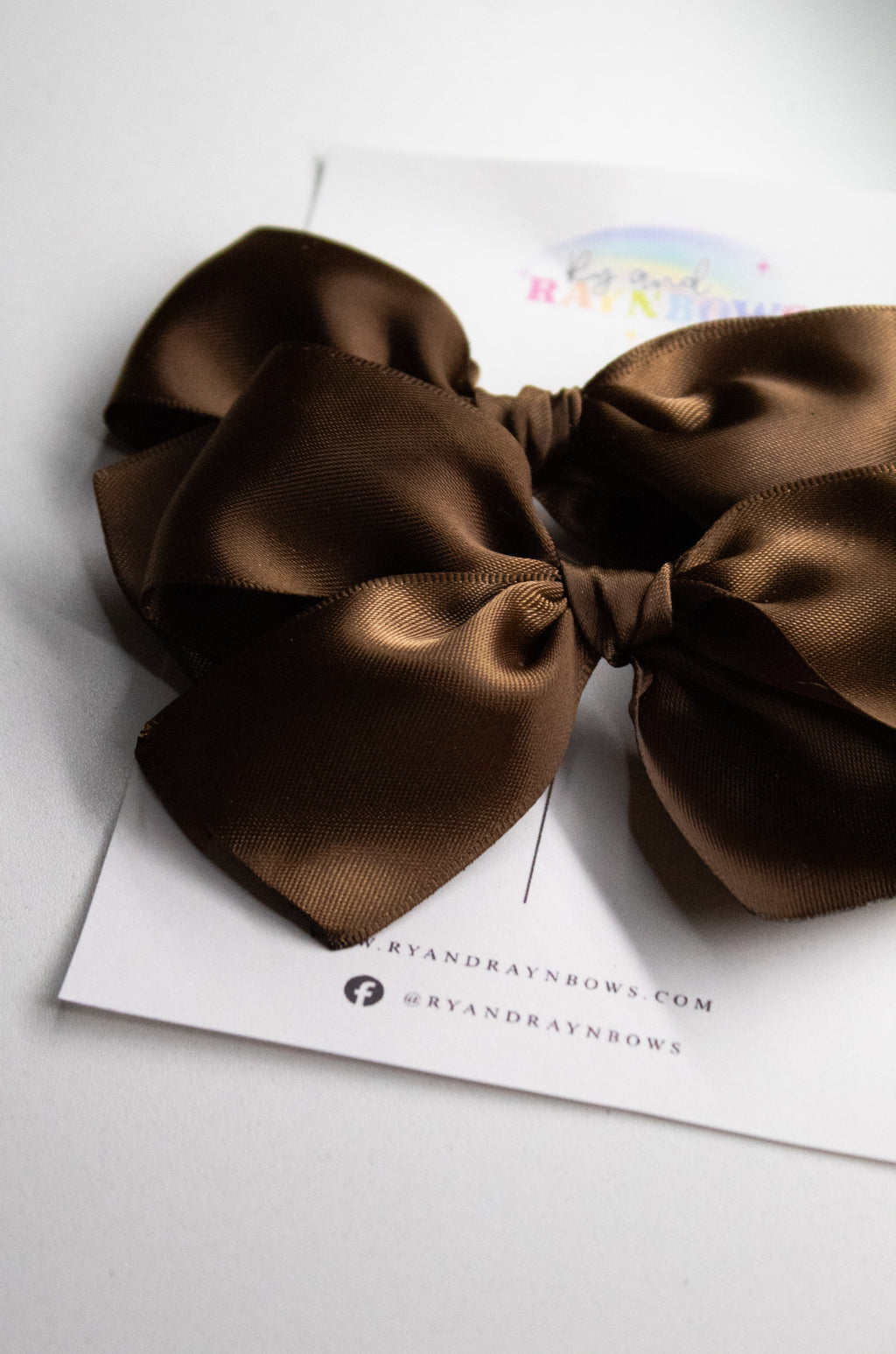 Brown Satin Bow