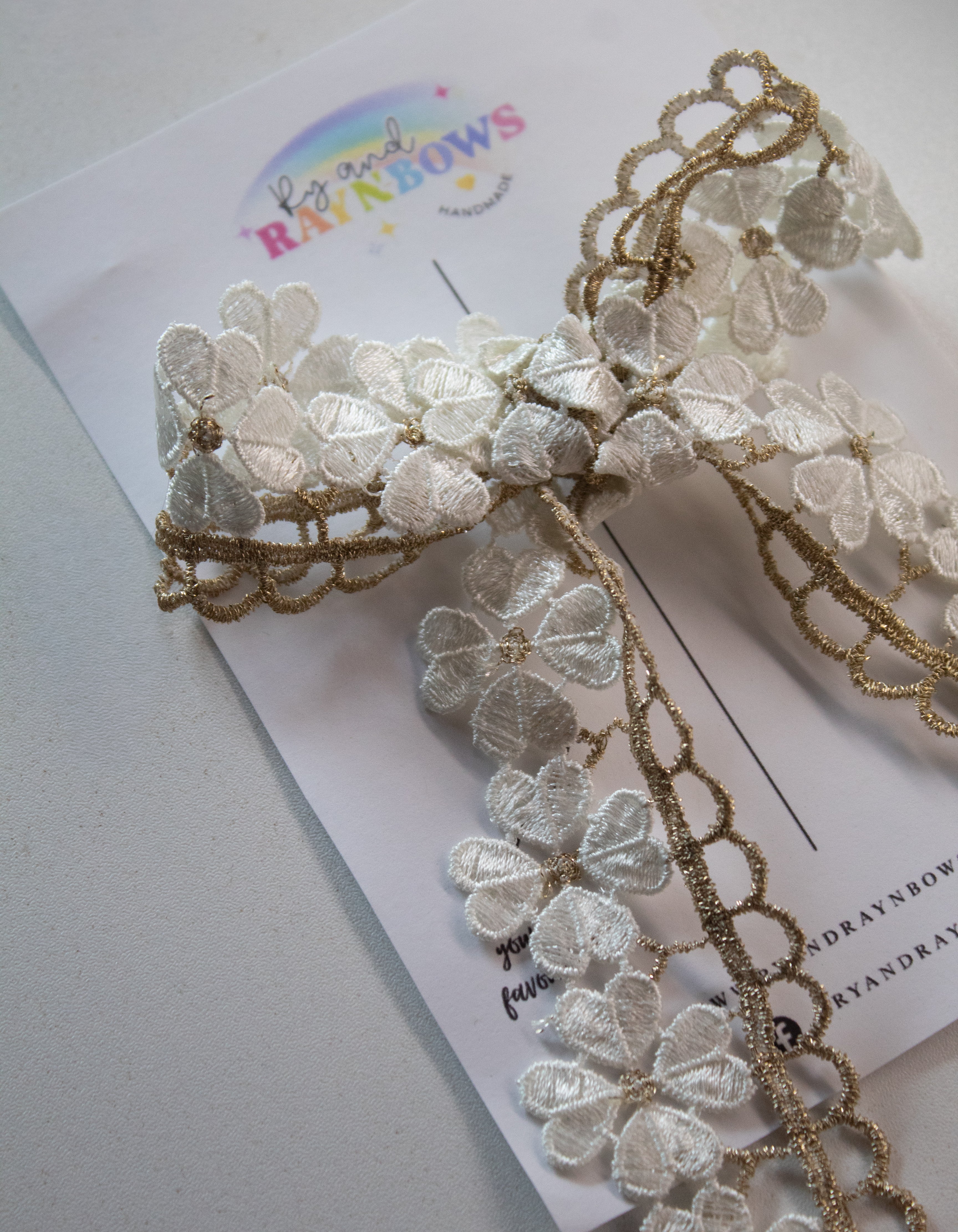 Floral delicate Lace Bow