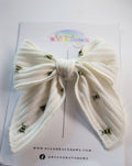 Sweet Honey Bees 4” Ribbed Fabric Bow