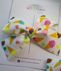 Ice Cream Scoop Print Hair Bow