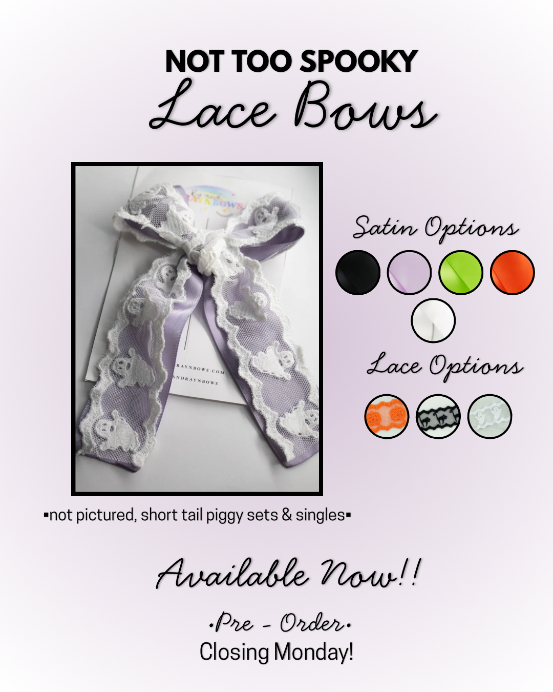 Not to Spooky Lace Bows