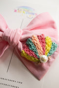 5” Sea Shell Embroidered Bow