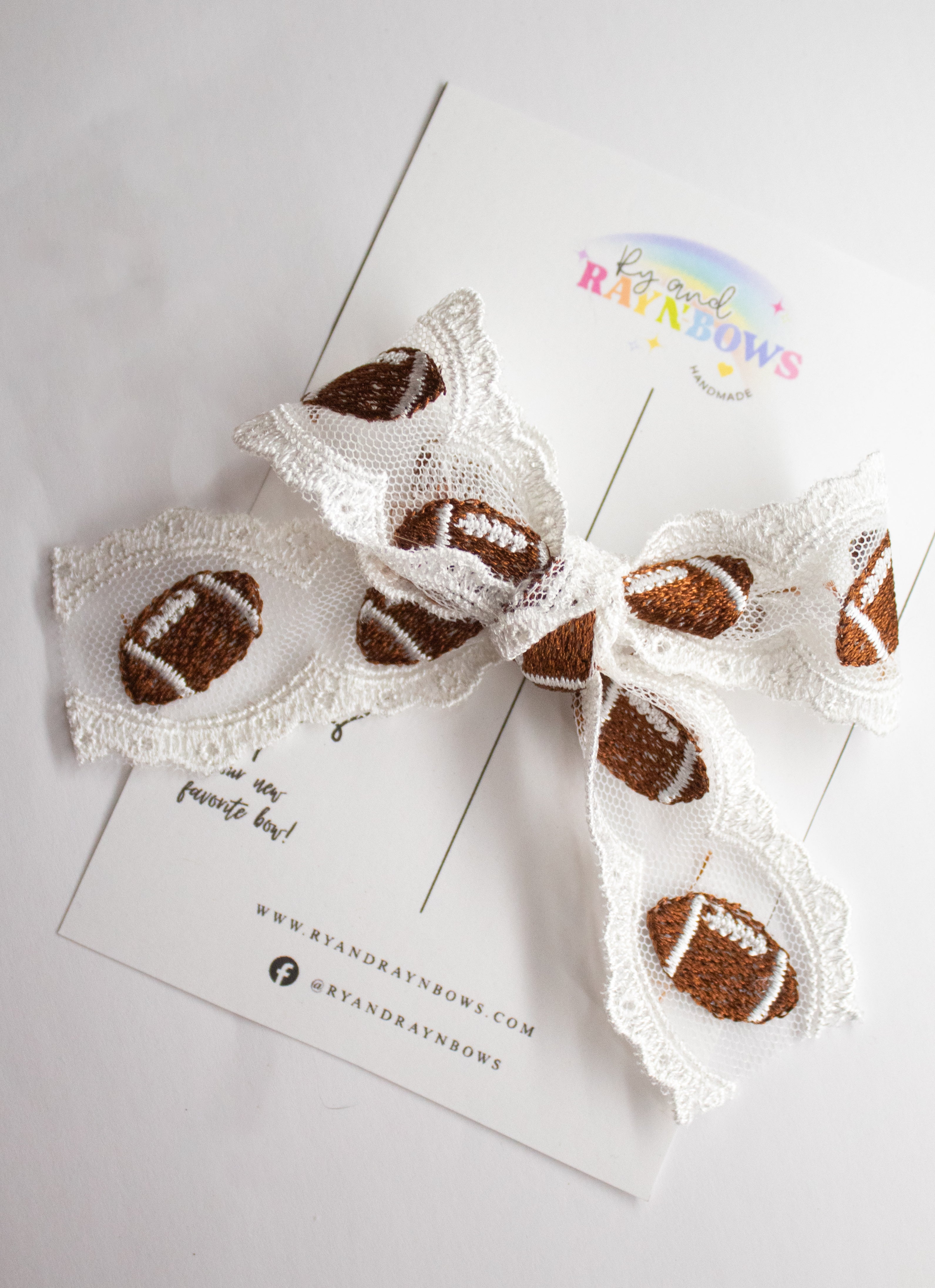 Football Lace Bows