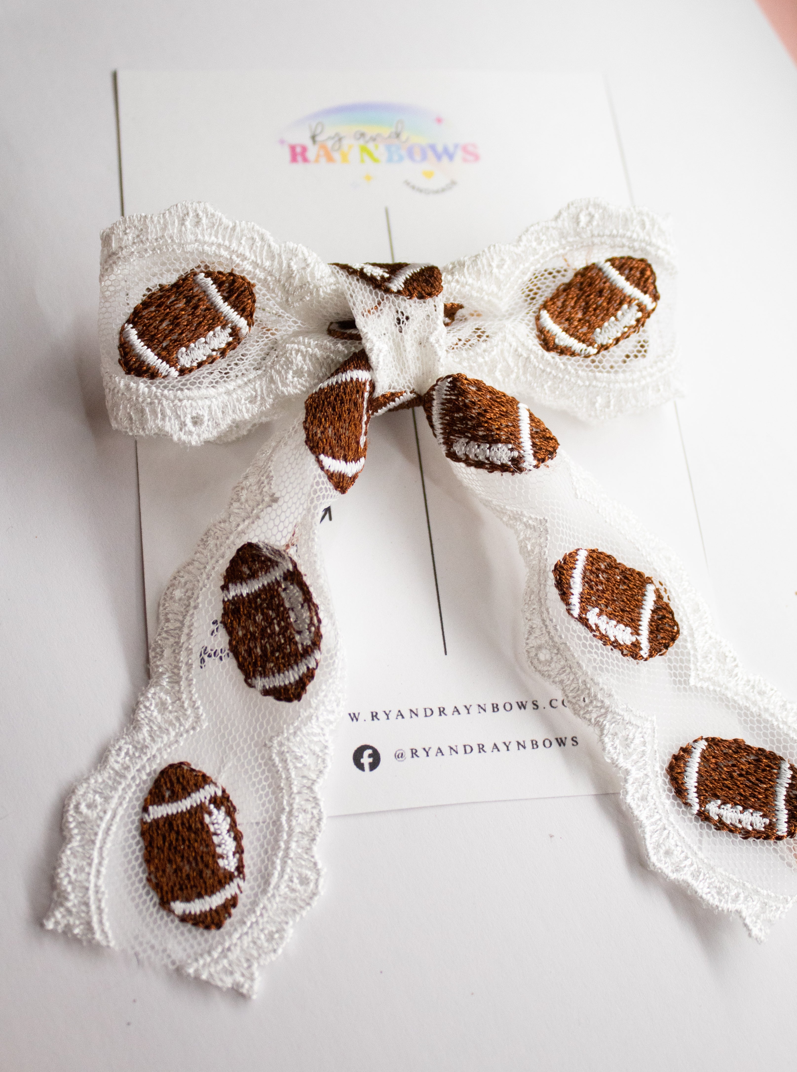 Football Lace Bows