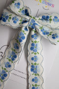 Blue Blossoms Hair Bows
