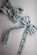 Blue Blossoms Hair Bows
