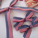 Patriotic Red, White, & Blue Grosgrain Ribbon Bow