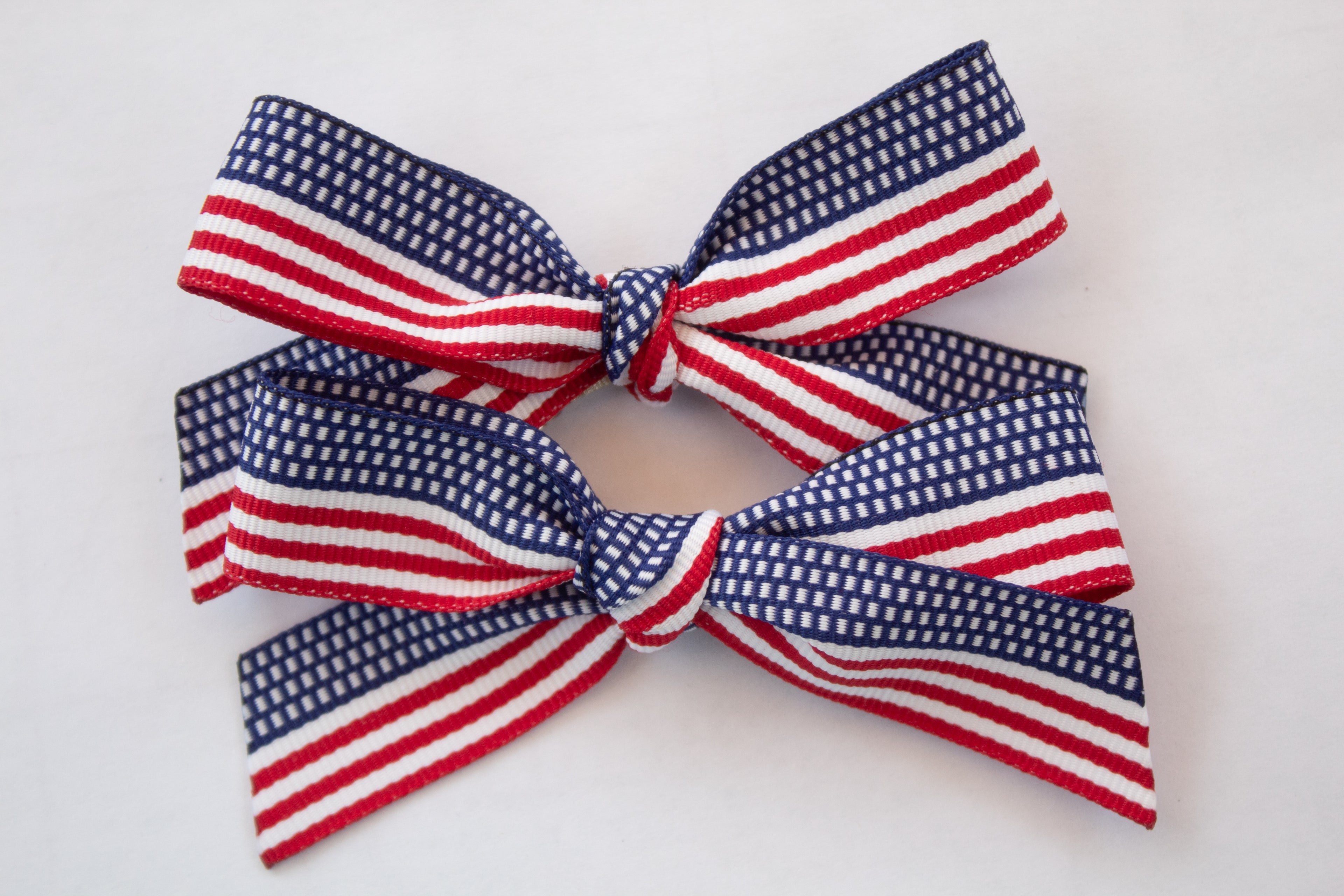 Patriotic Red, White, & Blue Grosgrain Ribbon Bow