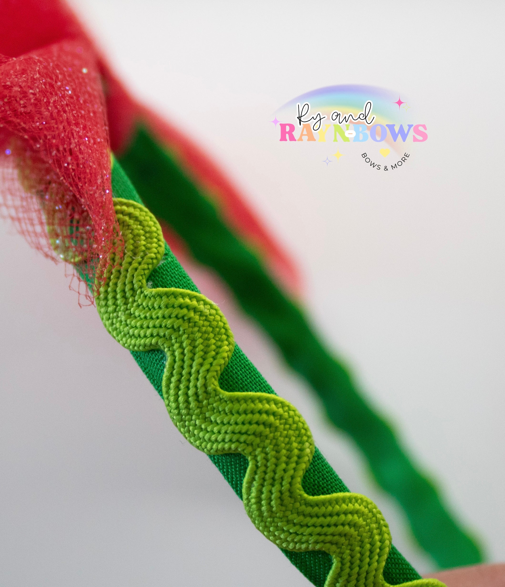 Watermelon inspired glitter tulle Headband